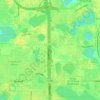 Topografische kaart Eatonville, hoogte, reliëf
