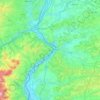 Topografische kaart Vienne Condrieu Agglomération, hoogte, reliëf