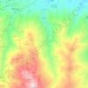 Topografische kaart Sierro, hoogte, reliëf