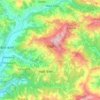 Topografische kaart Gorkha, hoogte, reliëf