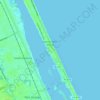 Topografische kaart Daytona Beach Shores, hoogte, reliëf