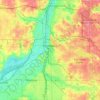 Topografische kaart Grand Rapids, hoogte, reliëf