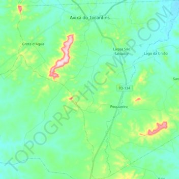 Topografische kaart Axixá do Tocantins, hoogte, reliëf