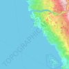 Topografische kaart Rovinj, hoogte, reliëf