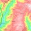 Topografische kaart Poiares, hoogte, reliëf