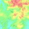 Topografische kaart Les Brulais, hoogte, reliëf