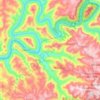 Topografische kaart Faria Lemos, hoogte, reliëf