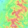Topografische kaart Wicklow Mountains National Park, hoogte, reliëf
