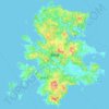 Topografische kaart Iki Island, hoogte, reliëf