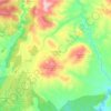 Topografische kaart Robledo de Corpes, hoogte, reliëf