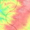 Topografische kaart Carranque, hoogte, reliëf
