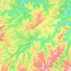 Topografische kaart Tineo, hoogte, reliëf