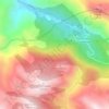 Topografische kaart Covadonga, hoogte, reliëf