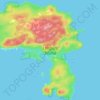 Topografische kaart Langara Island, hoogte, reliëf