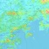 Topografische kaart 惠阳区, hoogte, reliëf