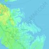 Topografische kaart Poquoson, hoogte, reliëf