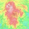 Topografische kaart Dartmoor, hoogte, reliëf