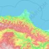 Topografische kaart Sinop, hoogte, reliëf