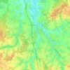 Topografische kaart Mervans, hoogte, reliëf