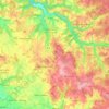 Topografische kaart Beaumontois en Périgord, hoogte, reliëf