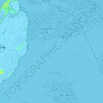 Topografische kaart Oosterend, hoogte, reliëf