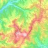 Topografische kaart Marcillac-Saint-Quentin, hoogte, reliëf