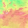 Topografische kaart Adamaoua, hoogte, reliëf