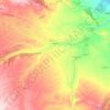 Topografische kaart Azuara, hoogte, reliëf