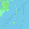 Topografische kaart Cape Hatteras National Seashore, hoogte, reliëf