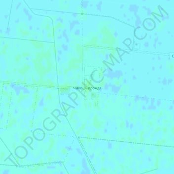Topografische kaart Chykosh-Horonda, hoogte, reliëf