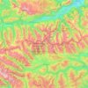 Topografische kaart Schladminger Tauern, hoogte, reliëf