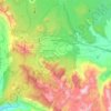 Topografische kaart Mammoth Lakes, hoogte, reliëf