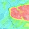 Topografische kaart Avranches, hoogte, reliëf
