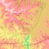 Topografische kaart Hernandarias, hoogte, reliëf