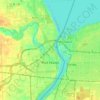 Topografische kaart Port Huron, hoogte, reliëf