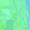Topografische kaart Palm Beach Gardens, hoogte, reliëf
