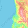 Topografische kaart Pichilemu, hoogte, reliëf
