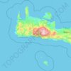 Topografische kaart Περιφερειακή Ενότητα Χανίων, hoogte, reliëf