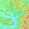 Topografische kaart Zabar, hoogte, reliëf