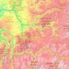 Topografische kaart Idaho County, hoogte, reliëf