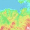 Topografische kaart Malvik, hoogte, reliëf