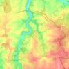 Topografische kaart Liglet, hoogte, reliëf