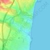 Topografische kaart Urbanización Mil Palmeras, hoogte, reliëf