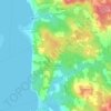 Topografische kaart Dunmore, hoogte, reliëf