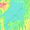 Topografische kaart Lake Simcoe, hoogte, reliëf