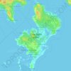 Topografische kaart Cape Sable Island, hoogte, reliëf
