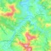Topografische kaart Uhart-Mixe, hoogte, reliëf