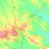Topografische kaart Montemolín, hoogte, reliëf