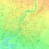 Topografische kaart Ahmedabad City Taluka, hoogte, reliëf