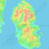 Topografische kaart Isle of Arran, hoogte, reliëf